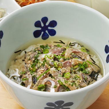 鯵のたたき香味和え